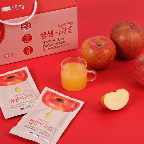 SIGOL NEUM Fresh Apple Juice - Premium Korean 100% NFC Apple Juice , 60PCS